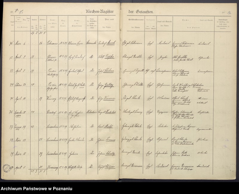 Obraz 11 z jednostki "Taufbuch"