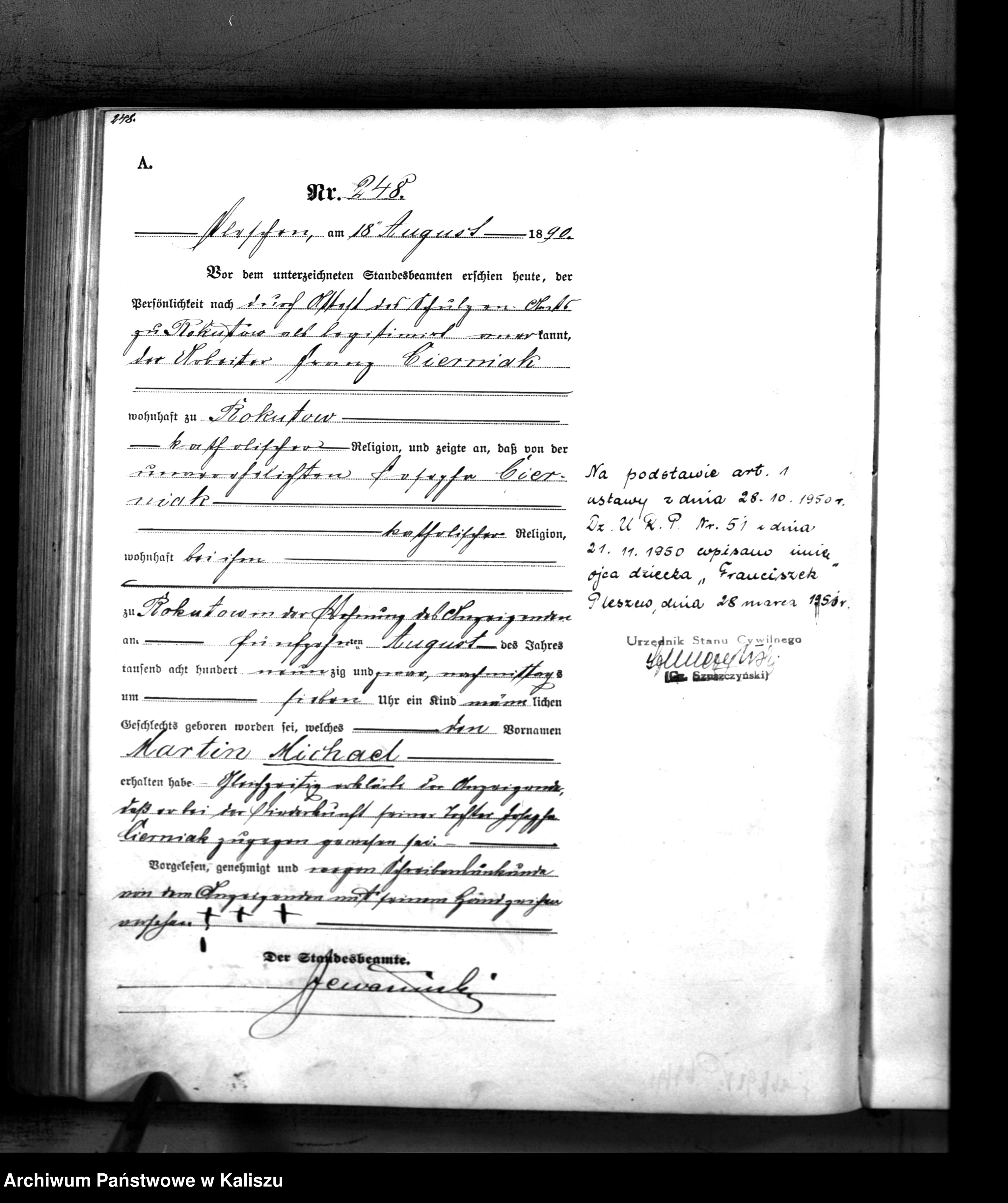 Skan z jednostki: [Księga urodzeń]