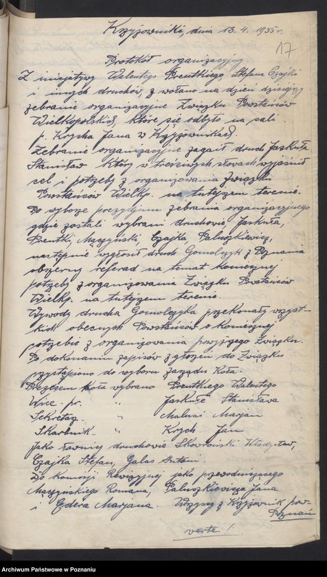 Obraz 19 z jednostki "Krzyżowniki, powiat Poznań - akta koła."