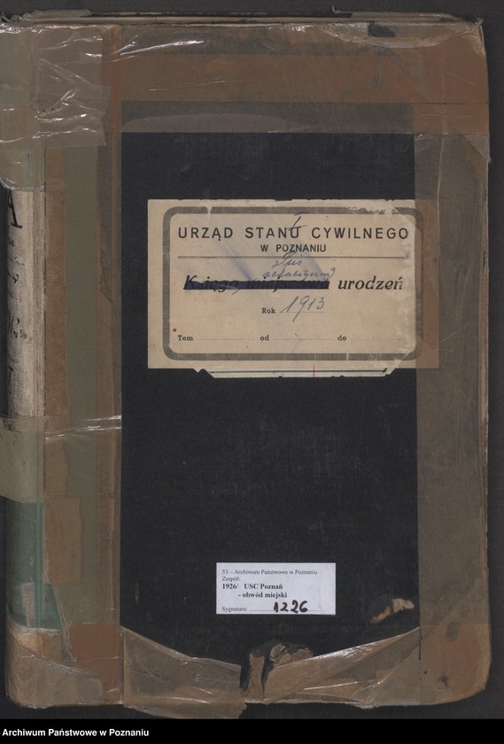 Obraz 2 z jednostki "Spis alfabetyczny urodzeń za 1913"