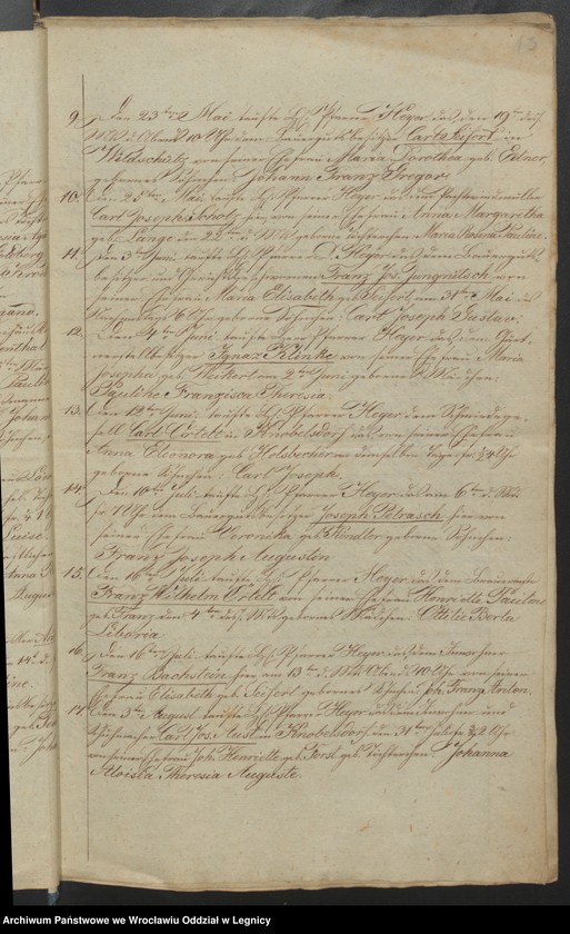 image.from.unit.number "Duplicate des Registers über die vorgekommenen Trauungen, Geburten und Begrabnisse"