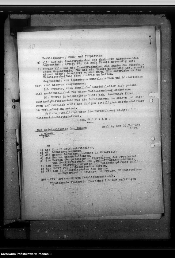 Obraz 16 z jednostki "Ablieferung der Denkmäler zur Verstärkung der Metallreserve. Altpapiergewinnung."