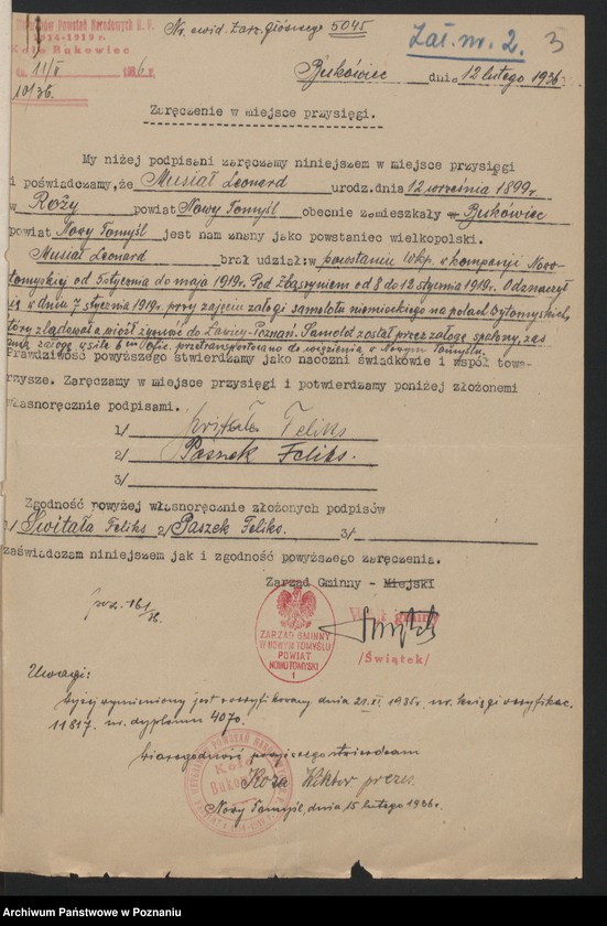 Obraz 6 z jednostki "Wnioski o odznaczenia [Związku Weteranów Powstań Narodowych Rzeczypospolitej Polski]"