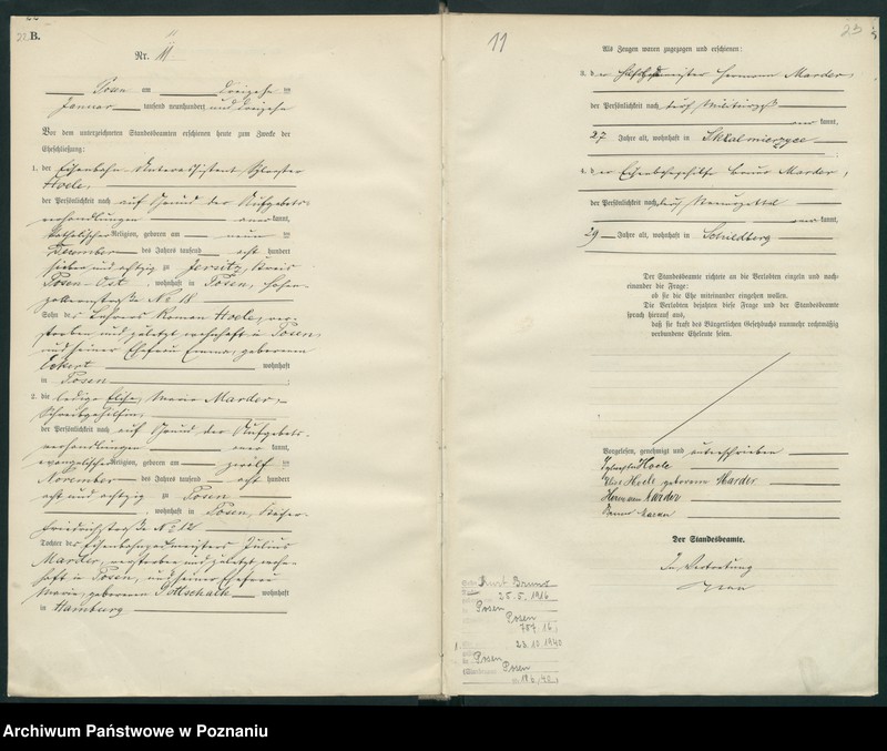 Obraz 13 z jednostki "Księga miejscowa małżeństw tom I [Rejestr główny małżeństw]"