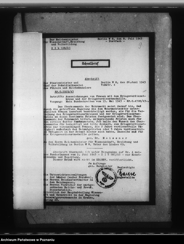 Obraz 13 z jednostki "Kriegsverdienstkreuz (przepisy)"