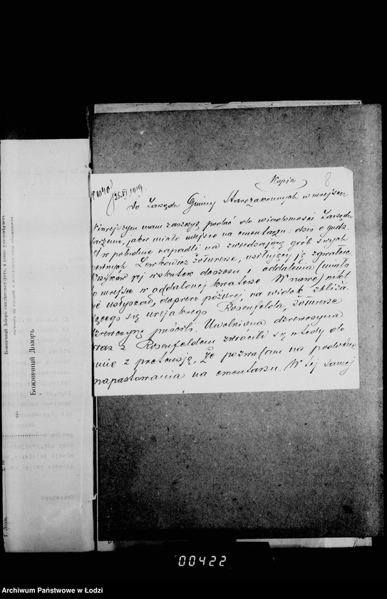 Obraz 12 z jednostki "Akta dotyczące profanacji grobów dokonanych przez żołnierzy"