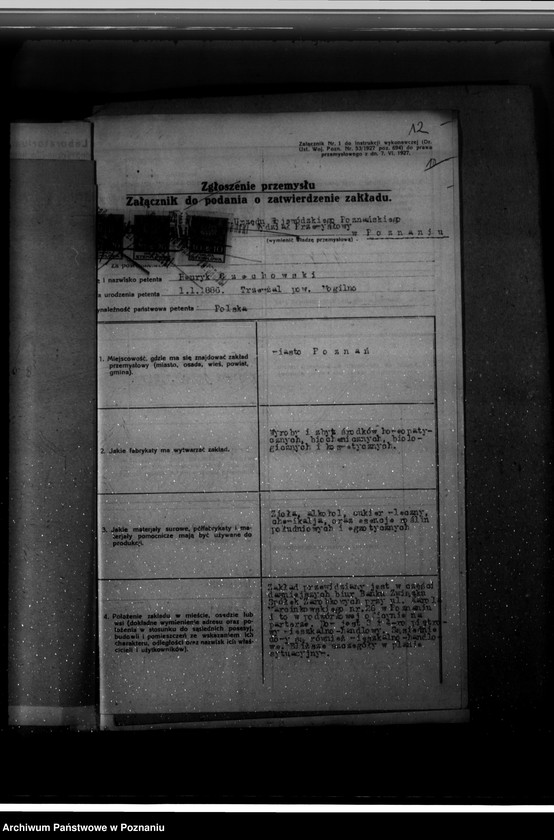 Obraz 16 z jednostki "Zatwierdzenie zakładu przemysłowego /laboratorium Homeopatycznego/ Firmy dr Willmar Schwabe Spółka z o. o. w Poznaniu"