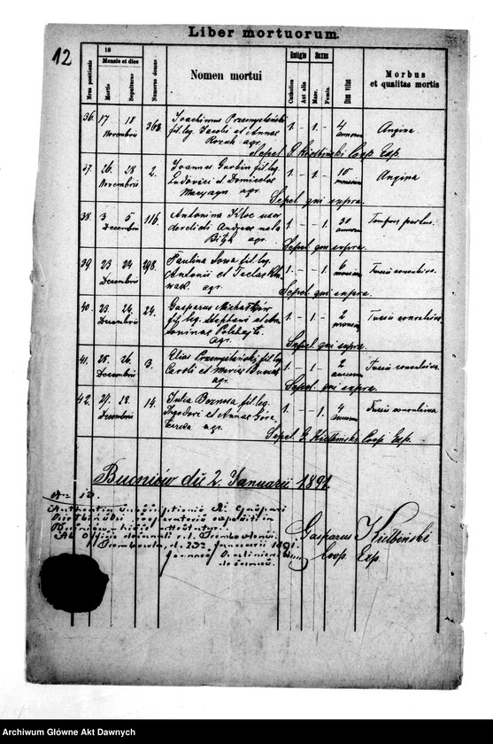 image.from.unit.number "Parafia: Nastazów. Dekanat: Trembowla. Kopie z ksiąg metrykalnych ur., zg. tylko dla wsi Bucniów."