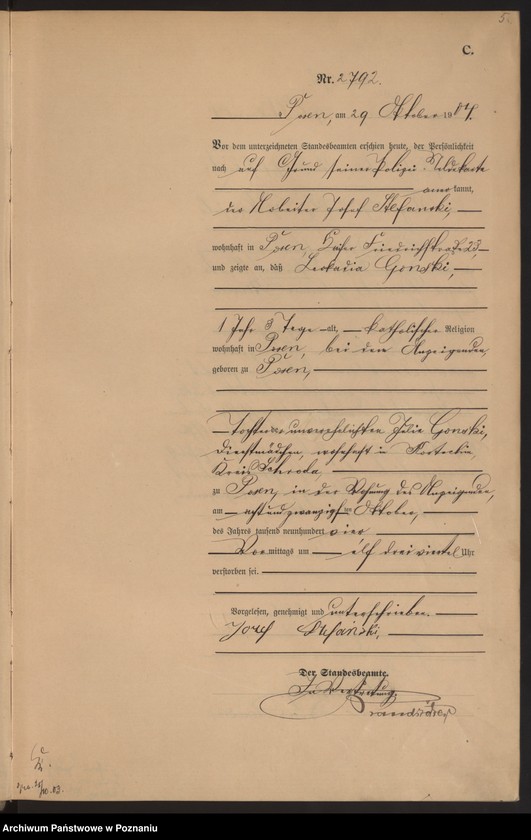 Obraz 7 z jednostki "Księga miejscowa zgonów tom VI"