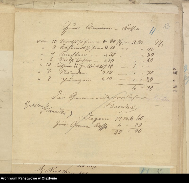 image.from.unit.number "Einnahme und Ausgabe Beläge des Kirchspiels Armen Kassen-Rechnung"