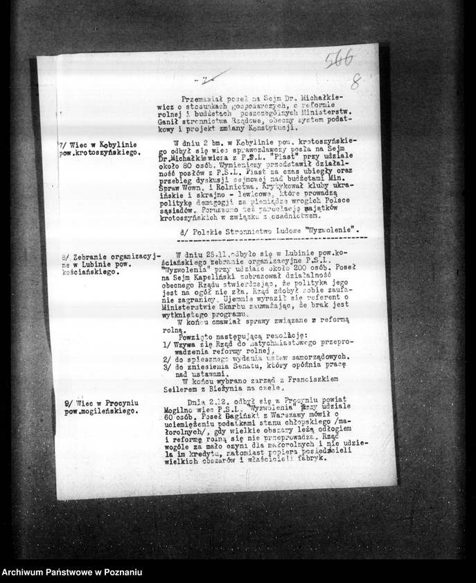 Obraz 12 z jednostki "Sprawozdania sytuacyjne tygodniowe za czas od 30 listopada do 27 grudnia 1928 r."