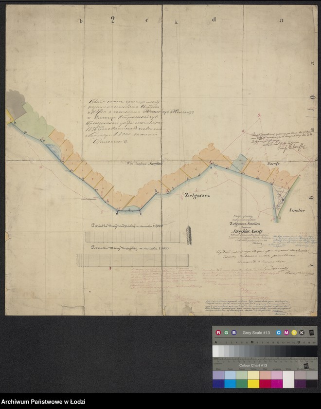 image.from.unit.number "Odrys granicy między wsiami prywatnymi Zelgoszcz, Smolice i rządowymi Swędów i Nordy tudzież sporu między tymi wsiami"