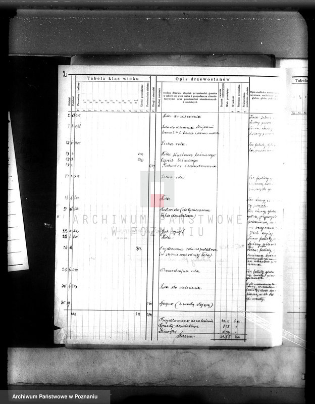 image.from.unit.number "Plan urządzenia gospodarstwa leśnego dla lasu majętności Białokosz powiat międzychodzki 1929-1939"