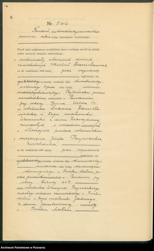 Obraz 18 z jednostki "Księga miejscowa małżeństw tom III [Rejestr główny małżeństw]"