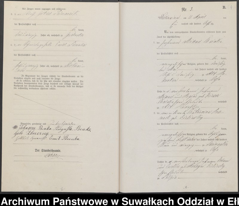 image.from.unit.number "Heiraths-Haupt-Register des Königlich Preussischen Standes-Amtes Lucknainen Kreis Sensburg für das Jahr 1880[do 1883]"