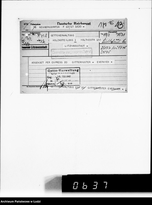 Obraz 20 z jednostki "[Korespondencja z firmą Otto Everwien w sprawie dostarczenia kojców dziecięcych]"