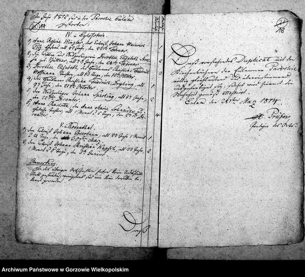 image.from.unit.number "Duplikate der Kirchenbücher von Parochie Eulam: Eulam (Ulim), Seidlitz (Siedlice), Egloffstein (Łagodzin), Friedrichsthal (Głożyna), Derschau (Dzierżów), Leopoldsfahrt (Stężyca), Rodenthal (Prądocin), Klementenschleuse (Strzegowa), Johannishof, Karlsthal (Gubiniec), Borchertsruhe, Meyershof (Kłodno), Karolinenhof, Neusoest (Nowy Dwór), Maskenaue, Borchertsfleiss, Gürgenaue (Niwica), Windmühle bei Eulam, Jahnshof."