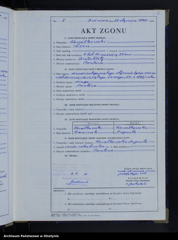 image.from.unit.number "Księga zgonów Nr 1 - 35 i 1 - 44 /przepisana w języku polskim z oryginału niemieckiego w dniach 4.09.-7.09.1961/"