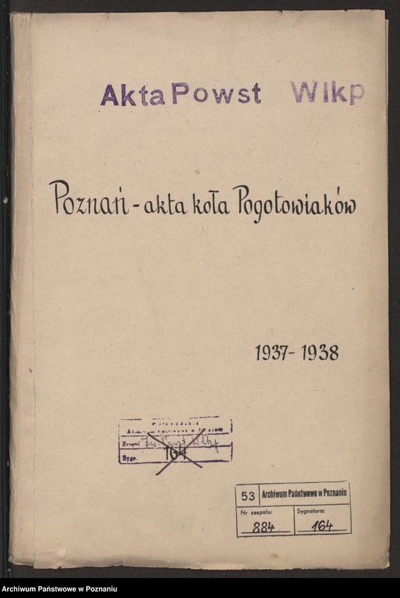 image.from.unit.number "Poznań - akta koła Pogotowiaków."