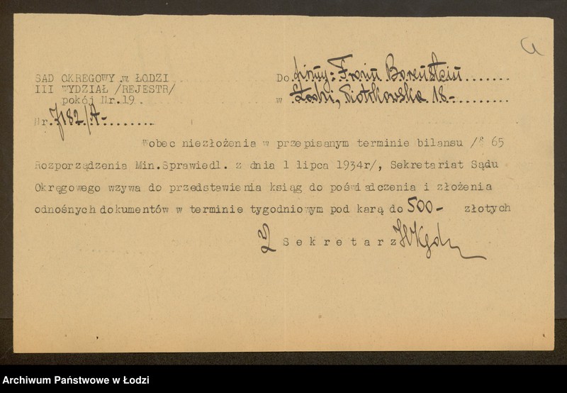 Obraz 8 z jednostki "Froim Borenstein – kupno i sprzedaż surowców i manufaktury"