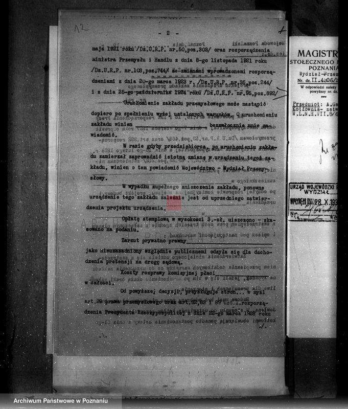 image.from.unit.number "Zatwierdzenie zakładu przemysłowego /urządzenia kotłowni/ Firmy Artur Gaede /fabryka wódek i likierów/ w Poznaniu"