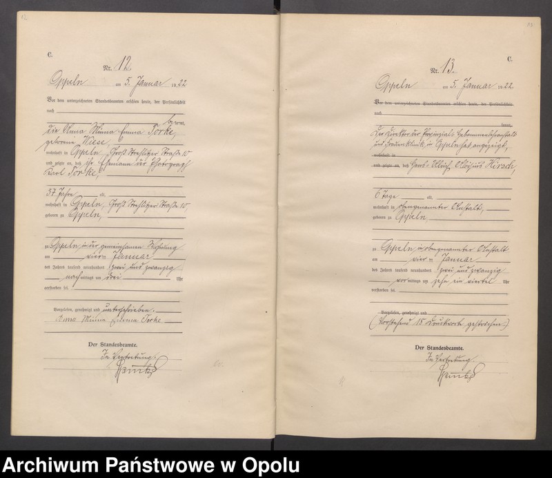 Obraz 9 z jednostki "[Rejestr zgonów] 1922 Tom I Nr 1-467"