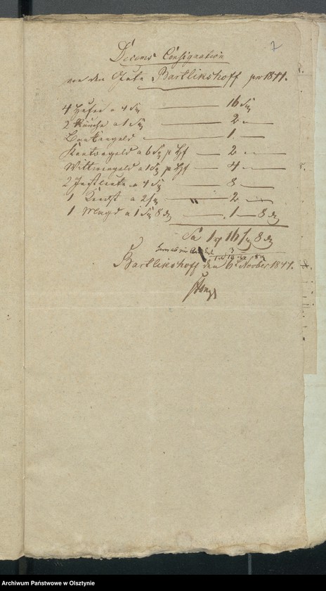 image.from.unit.number "Decem Consignations zur Jahres Rechnung der Kirche zu Rhein"