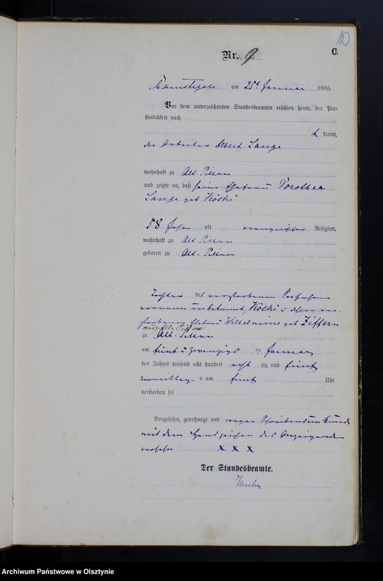 image.from.unit.number "Sterbe-Haupt-Register Nr 1 - 106"