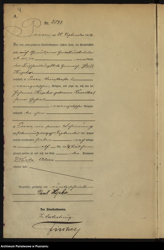 Obraz 6 z jednostki "Księga miejscowa urodzeń tom V [Rejestr główny urodzeń]"