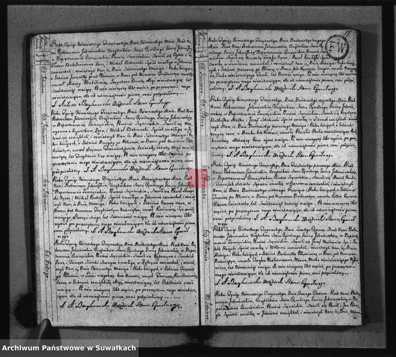image.from.unit.number "Akta Stanu Cywilnego Umarłych w Gminie Jeleniewskiey od Dnia 1-go Stycznia 1813 Roku."