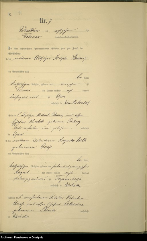image.from.unit.number "Heiraths-Haupt-Register Nr 1 - 16"