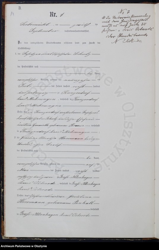 image.from.unit.number "Heiraths-Neben-Register Nr 1 - 22"