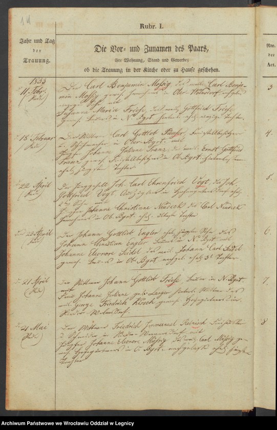 image.from.unit.number "Trauungsbuch der Kirche zu Baumgarten"