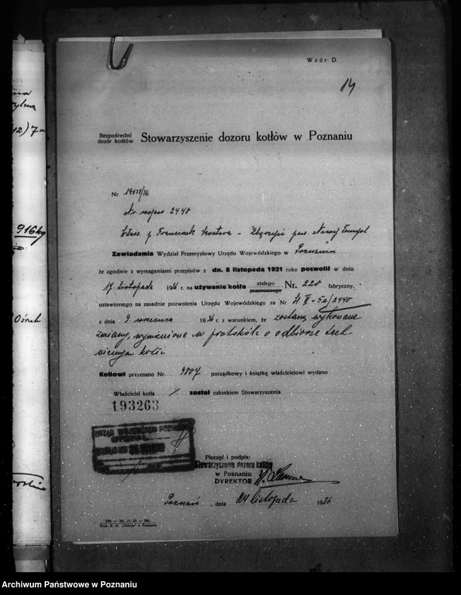 Obraz 18 z jednostki "Garbarnia Fr. Kosteszy w Zbąszyniu pow. nowotomyski, nr woj. kotła 2440"