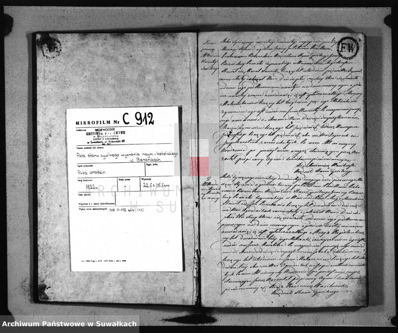 image.from.unit.number "Akta Urodzonych Gminy Berznickiey Roku 1822 od 1-o Stycznia do 31. Grudnia"