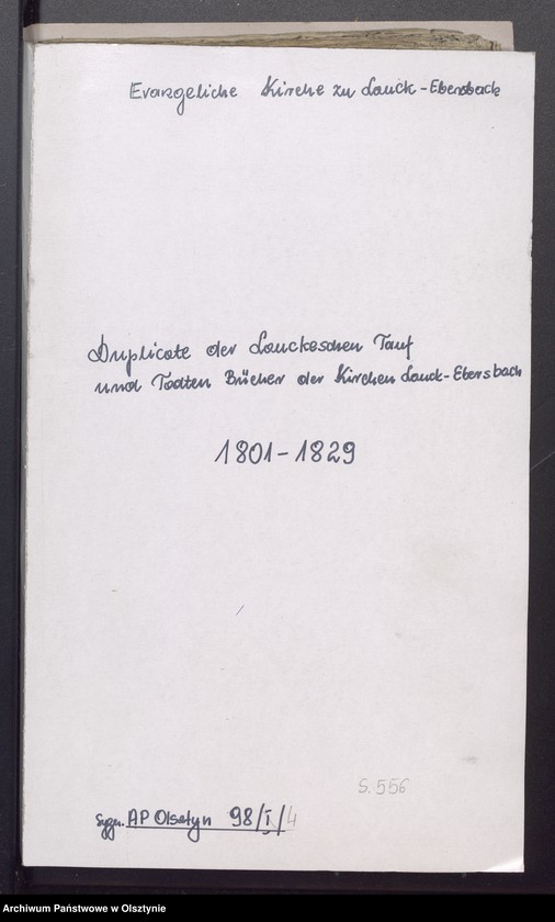 image.from.unit.number "Duplicate der Lauckeschen Tauf und Todten Bücher der Kirche Lauck-Ebersbach"