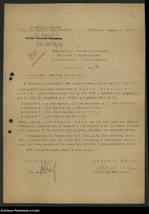 Obraz 17 z jednostki "Okólniki, [pisma okólne] Oddziału"