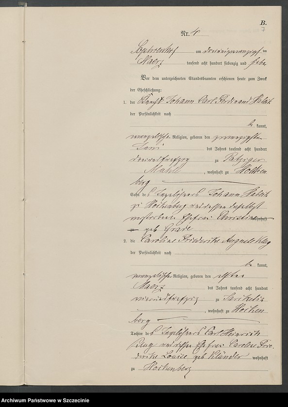 Obraz 20 z jednostki "Heiraths-Register (Neben-Register)"