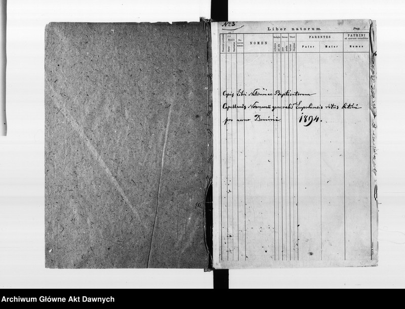 image.from.unit.number "Parafia: Lwów, Kapelania Nosocomia (Szpital Powszechny). Dekanat: Lwów. Księga metrykalna urodzeń 1894-1899, ślubów 1894 i zgonów 1894-1896, 1898-1899 dla całej parafii."