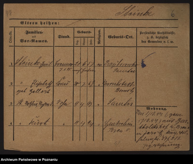 Obraz 17 z jednostki "Stainke (Stein...) - Stamwitz"