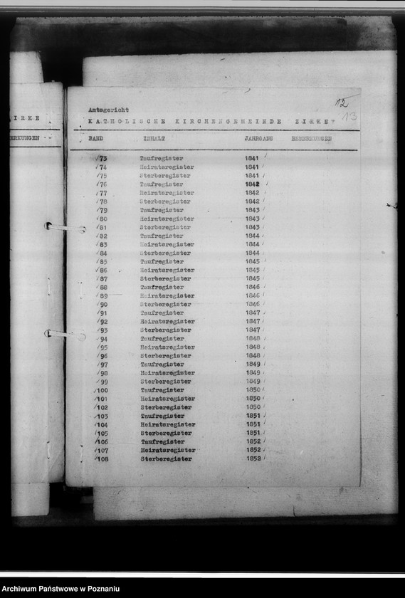 Obraz 17 z jednostki "Schriftwechsel mit den Amtsgerichten [korespondencja w sprawie ksiąg kościelnych, nazwy powiatów od A - L]"