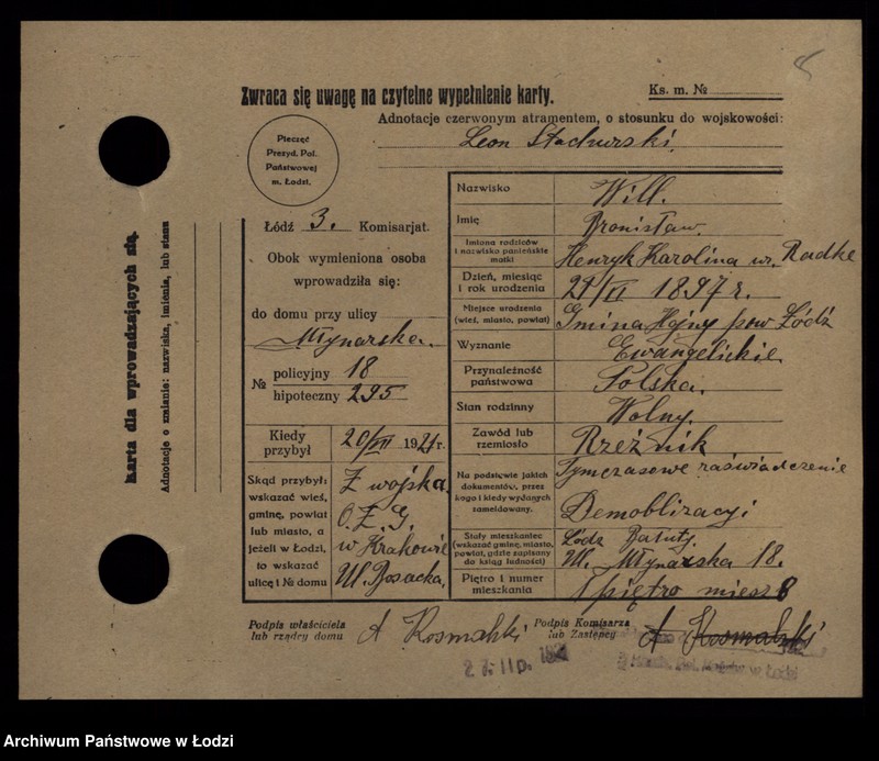 Obraz 7 z jednostki "[Spis ludności Łodzi] Wiktoszewska - Wilde"