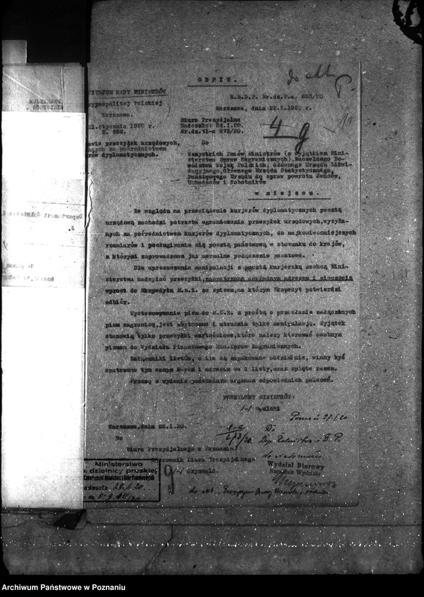 Obraz 16 z jednostki "Sprawy gospodarcze-ogólne Prezydium Rady Ministrów - okólniki 1920"