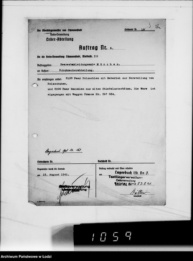 Obraz 7 z jednostki "Heeresbekleidungsamt München.Kriegsauftrag 6/14"