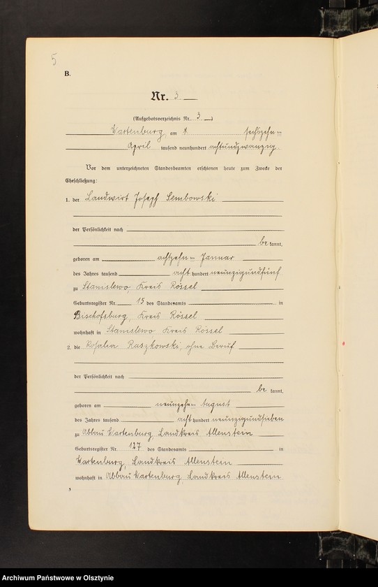 image.from.unit.number "Heirats-Haupt-Register Nr 1 - 25"