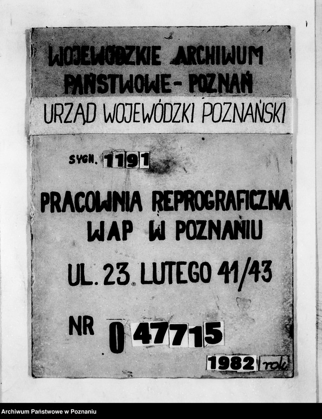 Obraz 1 z jednostki "/Towarzystwo Opieki nad Zwierzętami Województwa Poznańskiego w Poznaniu/"
