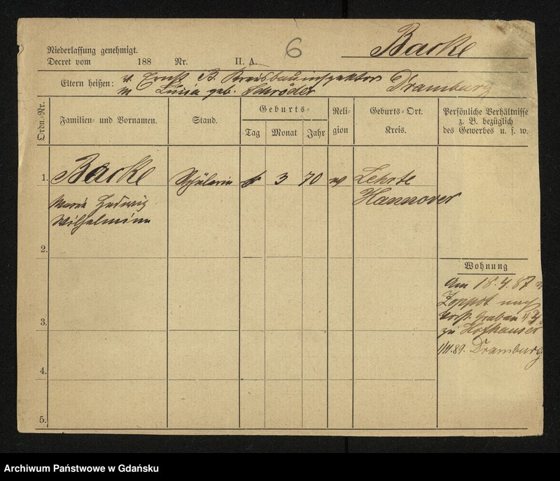 image.from.unit.number "Karty meldunkowe: Baciniewski - Baeck"