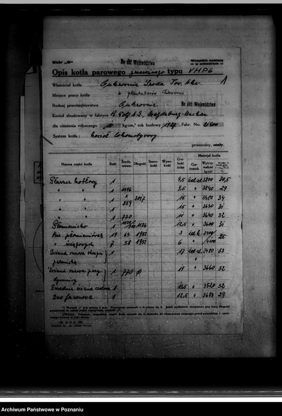 Obraz 5 z jednostki "Cukrownia w Środzie Towarzystwo Akcyjne Nr woj. 5996"