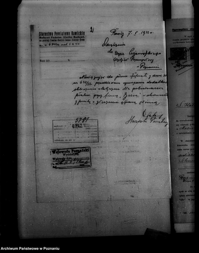 Obraz 6 z jednostki "Pralnia i suszarnia St. Kałamajskiego w Poznaniu znajdująca się w Mosinie przy ul. Farbiarskiej /zatwierdzenie zakładu/"