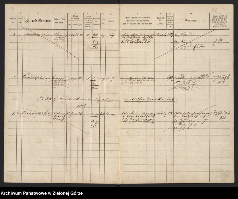 image.from.unit.number "Militair - Stammrolle von Kleindorf, Großdorf und Vorwerk Friedrichshof"